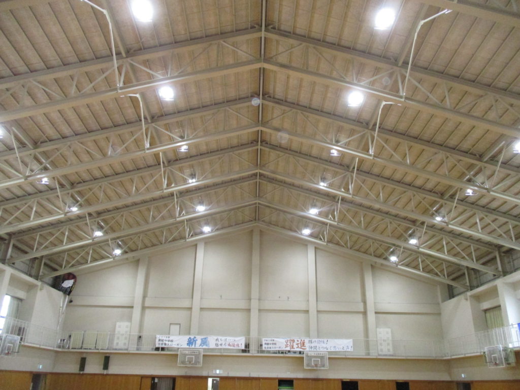 福知山市立南陵中学校体育館照明設備改修工事